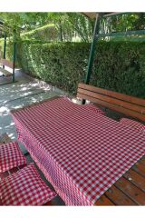 Pötikare Masa Örtüsü, 4'lü Yastık Ve Sofra Örtüsü; Piknik Seti; Piknik Takımı.