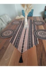 Etnik Bohem Desenli Runner & 4 Bohem Supla