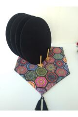 Petek Desenli Runner & 4 Siyah Renk Supla