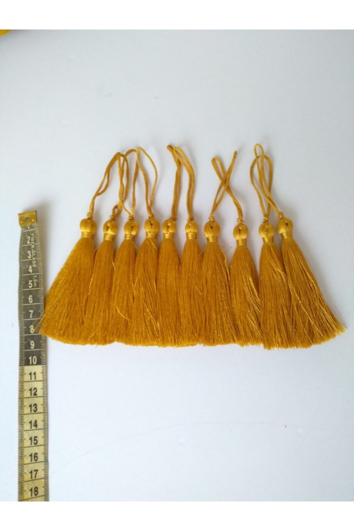 Altın Sarısı Püskül (İpek) 10’lu 8 cm (Bağ Kısmı Hariç)