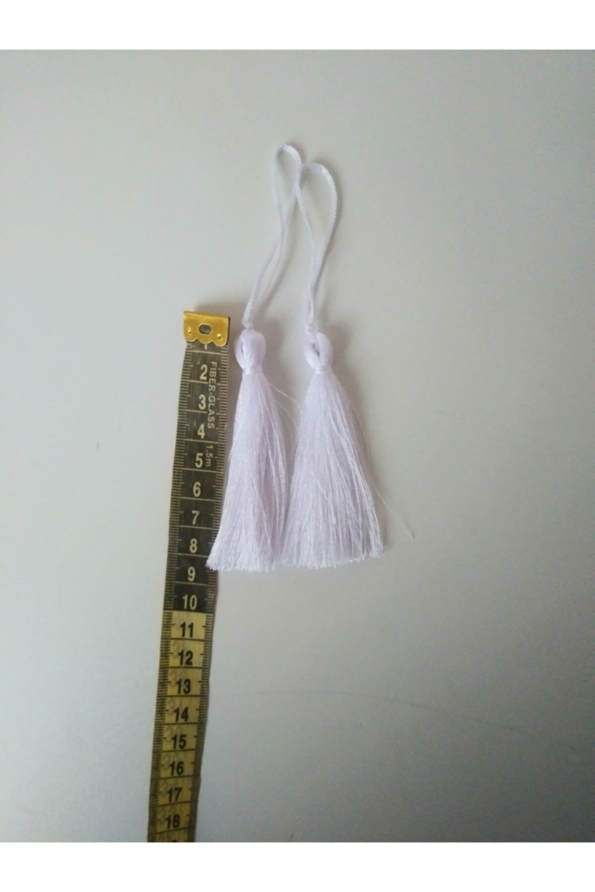 Beyaz Püskül (İpek) 2' Li 8 cm (Bağ Kısmı Hariç)