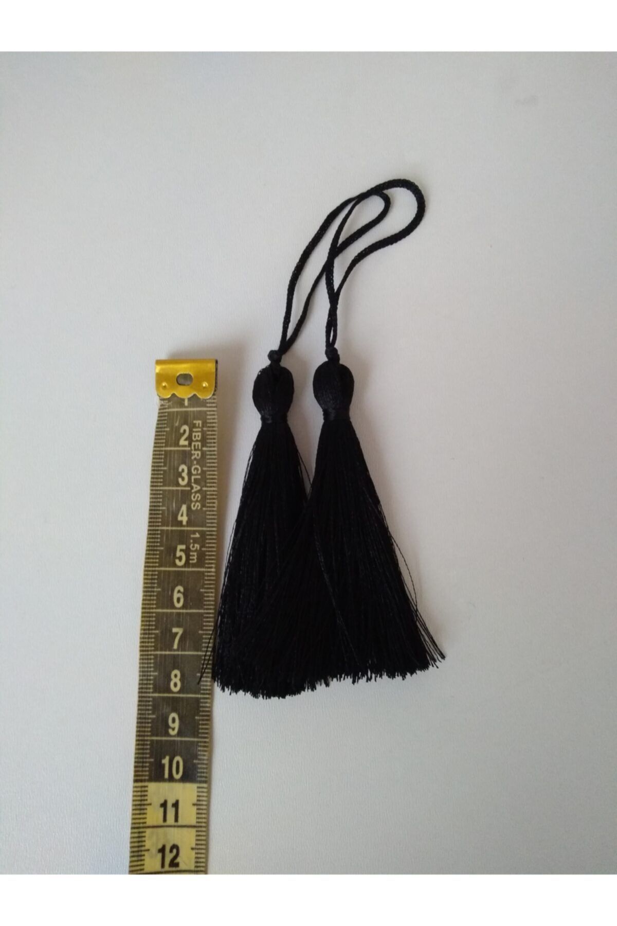 Amerikan Servis Runner Püskülü (ipek) 2'li, 8 Cm Siyah (bağ Kısmı Hariç)