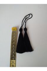 Amerikan Servis Runner Püskülü (ipek) 2'li, 8 Cm Siyah (bağ Kısmı Hariç)
