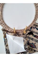 Amerikan Servis Takım( 6 Çuval Görünümlü Supla , 1 Etnik Afrika Kadınlar Desenli Runner)