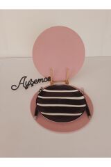 Amerikan Servis 2'li Supla Pudra Pembe Renk