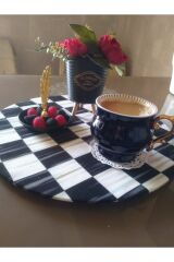 Amerikan Servis Damalı (makkenzi Bal Kabağı Desenli Runner) 4 Damalı Supla