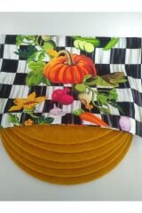 Amerikan Servis Damalı (makkenzi Bal Kabağı Desenli Runner) 6 Sarı Supla