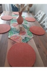 Amerikan servis taba renk deve tabanı desenli runner (6 taba supla)